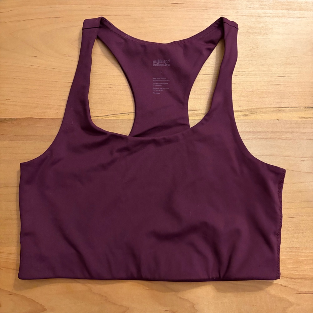 Girlfriend Collective Plum Racerback Bra